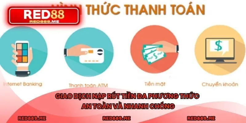 Giao dịch nạp rút tiền đa phương thức, an toàn và nhanh chóng